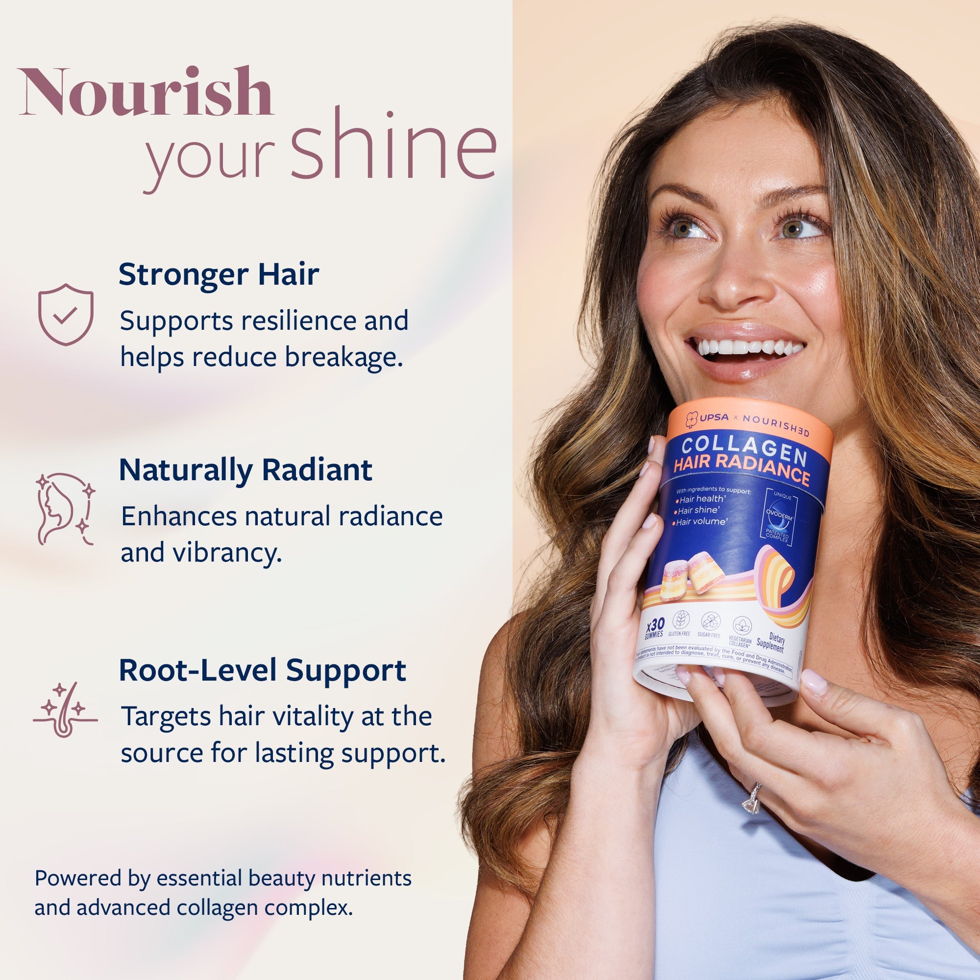 Complete Collagen Beauty Set: Hair, Glow & Lift - UPSA Nourished Gummies