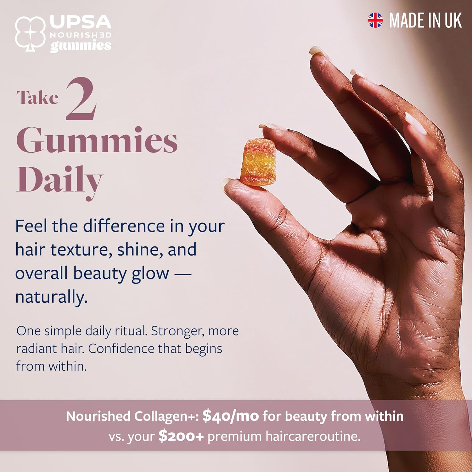 UPSA Hair Radiance Collagen Gummies - UPSA Nourished Gummies